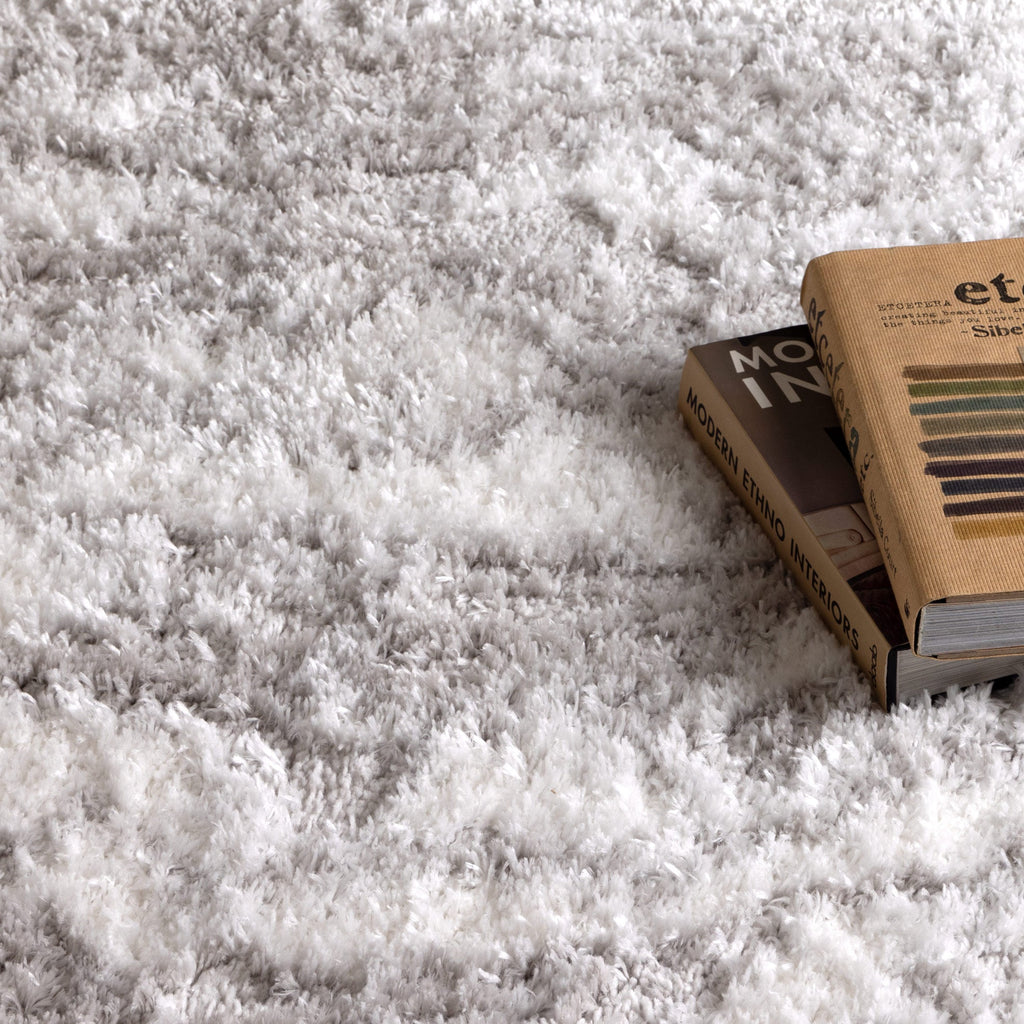 Castello Watercolour Grey Shaggy Rug - MADRID02 — detail 5