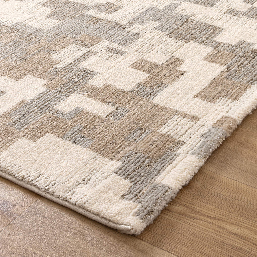 Serene Abstract Beige Grey Rug - N007 — detail 3