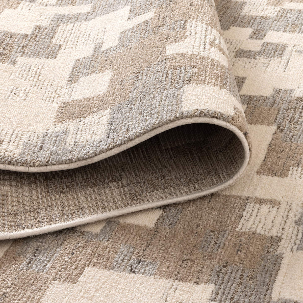 Serene Abstract Beige Grey Rug - N007 — detail 4