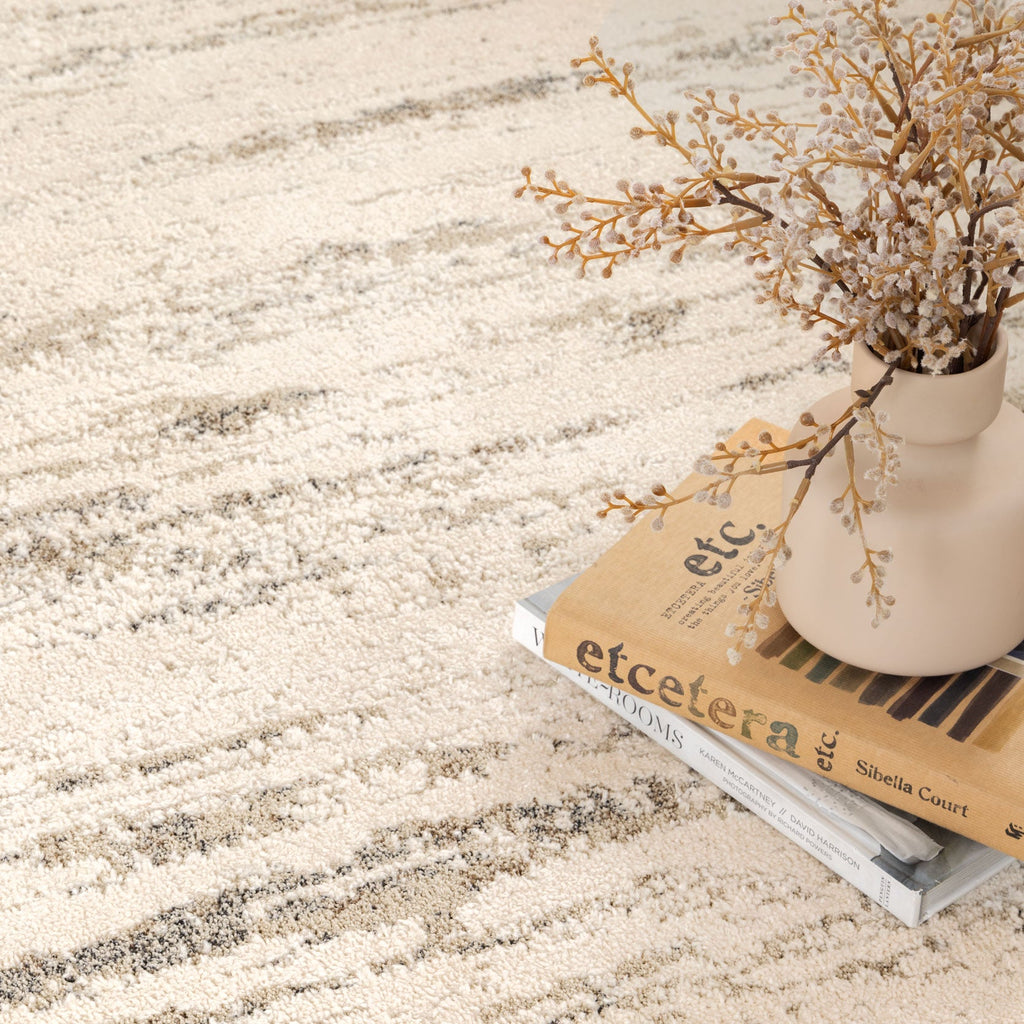 Serene Faded Cream Beige Rug - N006 — detail 5