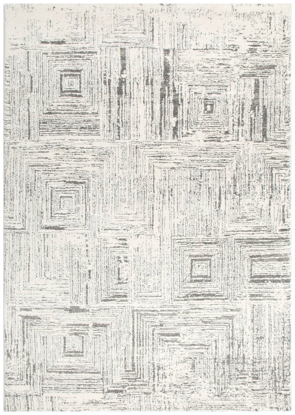 Serene Geometric Grey Rug - N008 — detail 2