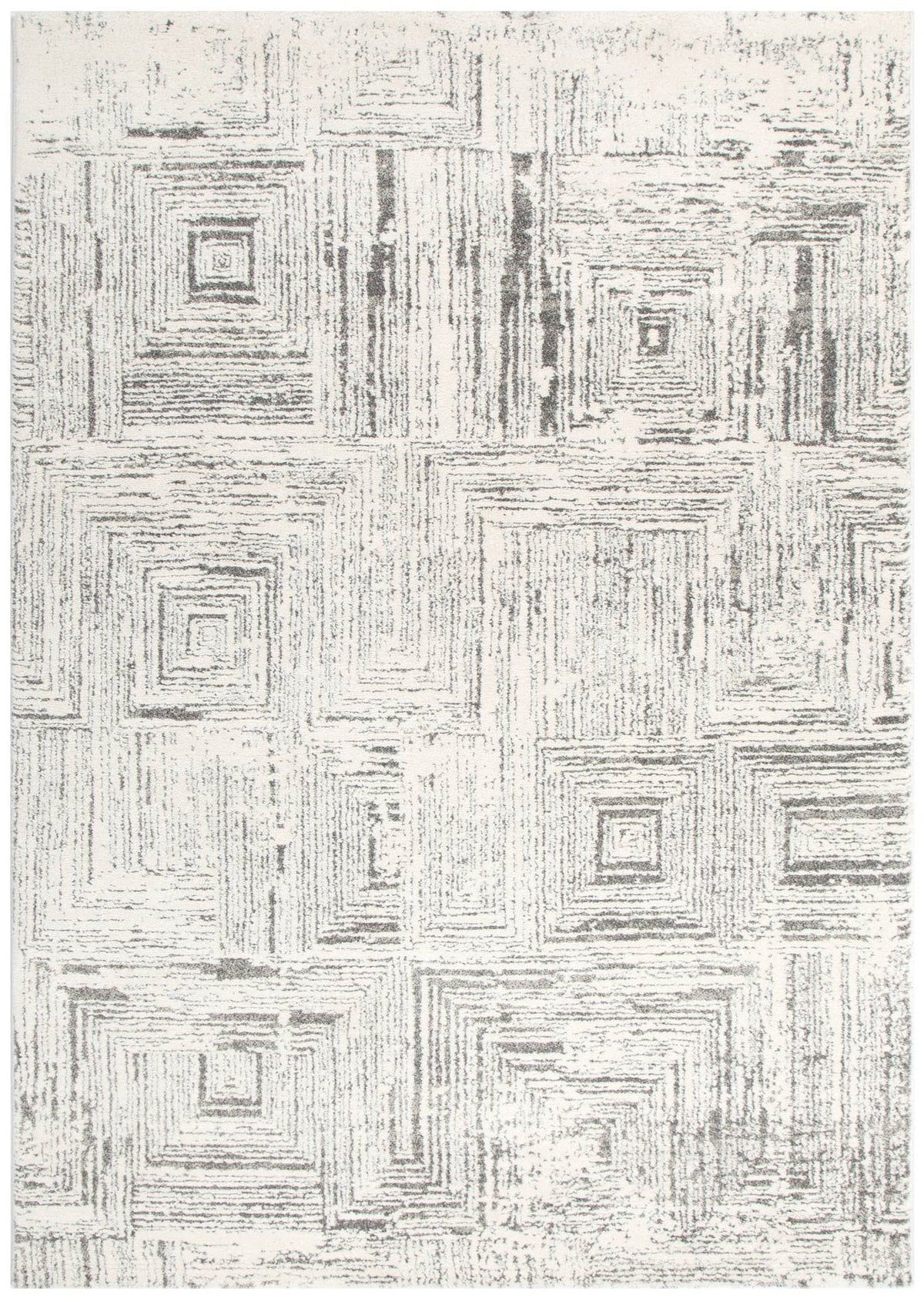 Serene Geometric Grey Rug - N008 — detail 2