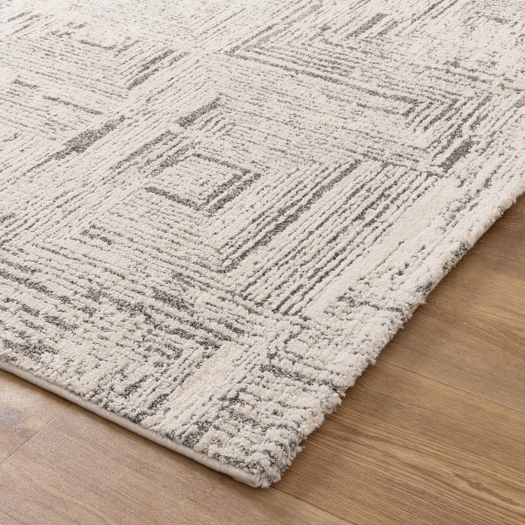 Serene Geometric Grey Rug - N008 — detail 3