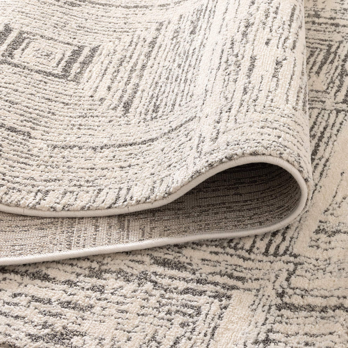 Serene Geometric Grey Rug - N008 — detail 4