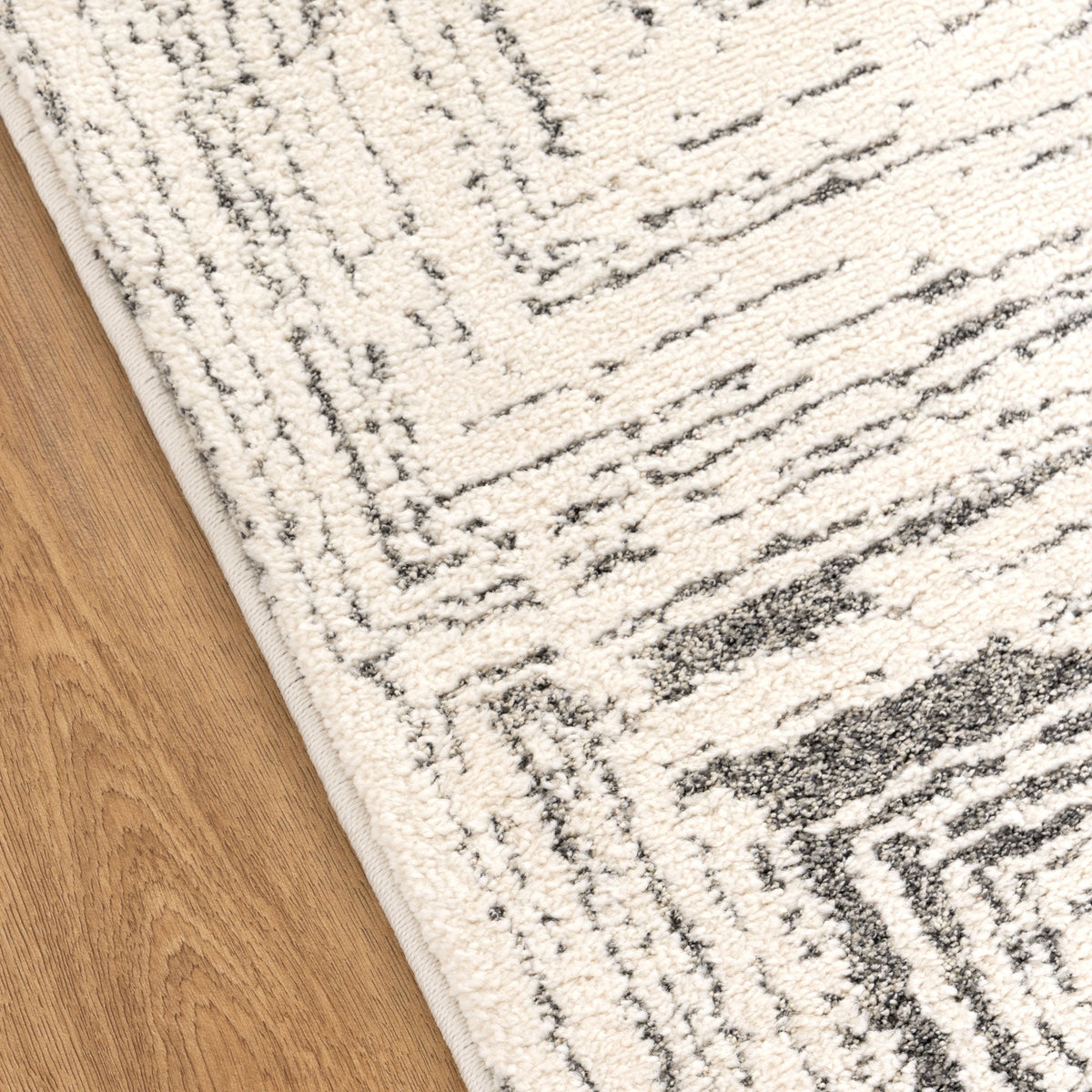Serene Geometric Grey Rug - N008 — detail 6