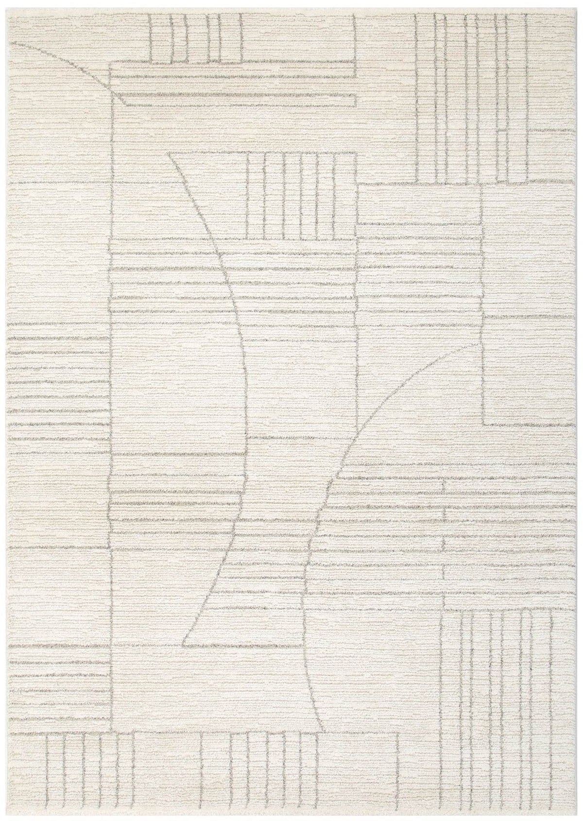 Serene Geometric Cream Rug - N001 — detail 2