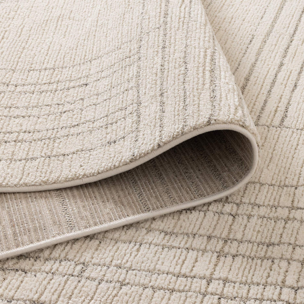 Serene Geometric Cream Rug - N001 — detail 4