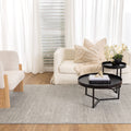 Serene Faded Lines Grey Rug - N011 - New Arrival — room or full rug view