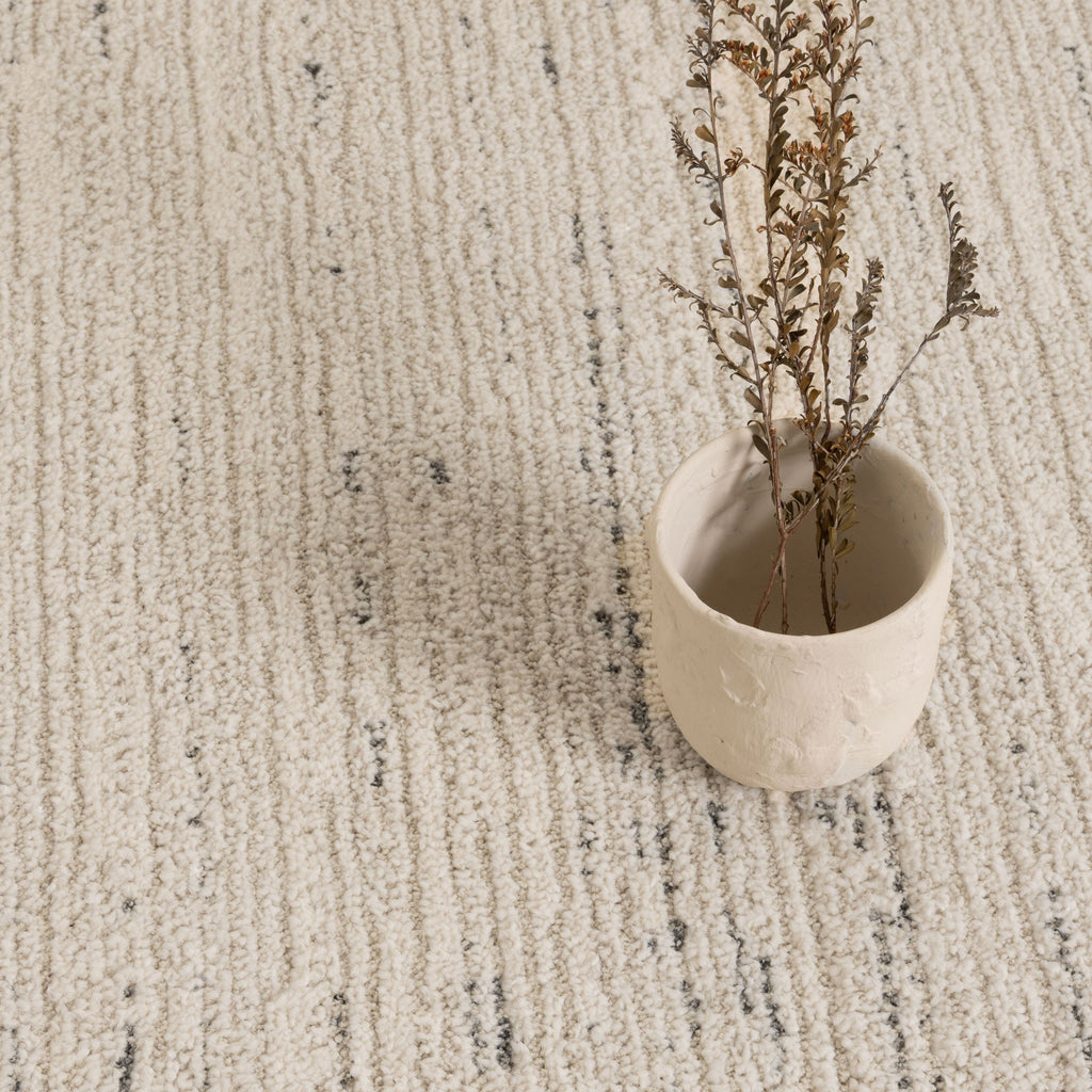 Serene Faded Lines Ivory Grey Rug - N013 - New Arrival — detail 5