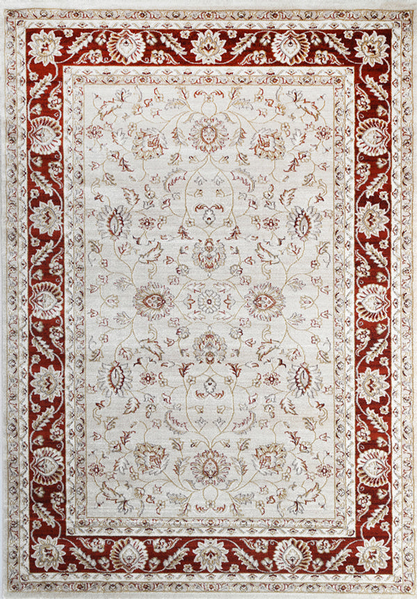 Bellavista Francesca Cream & Red Traditional Rug - 13414 10 — room or full rug view
