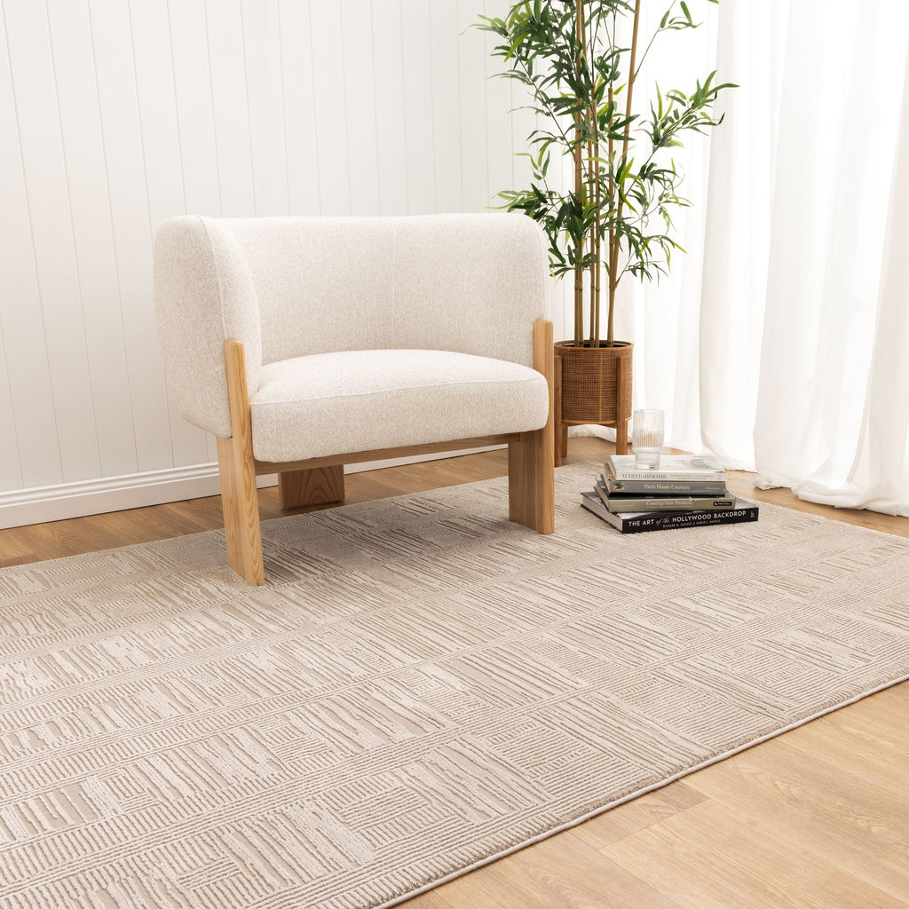 Forma Dimensions Beige Rug S004 — room or full rug view