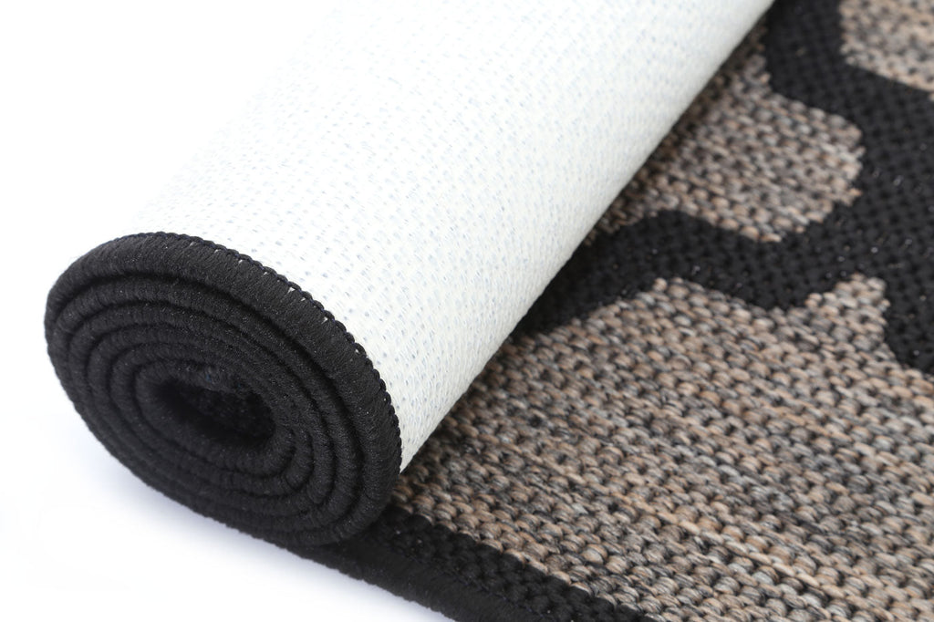 Terrazza Beige and Black Geometric Rug - 5663/J48-E — detail 2