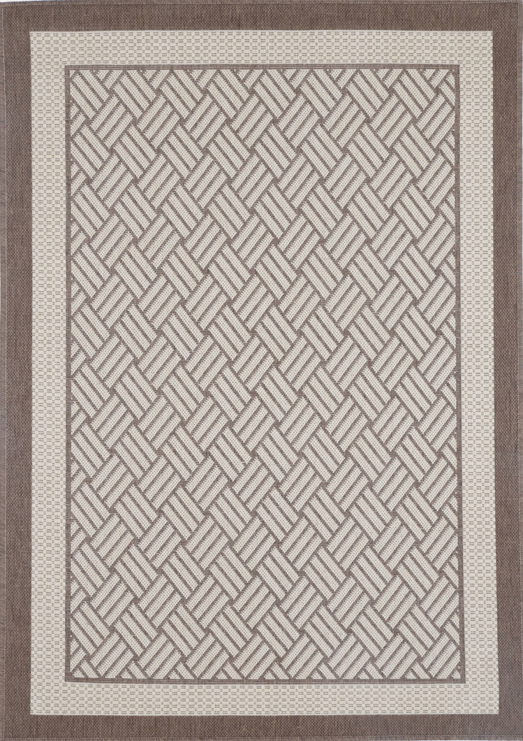 Terrazza Beige Geometric Ikat Bordered Rug - 1828/J84-D — room or full rug view