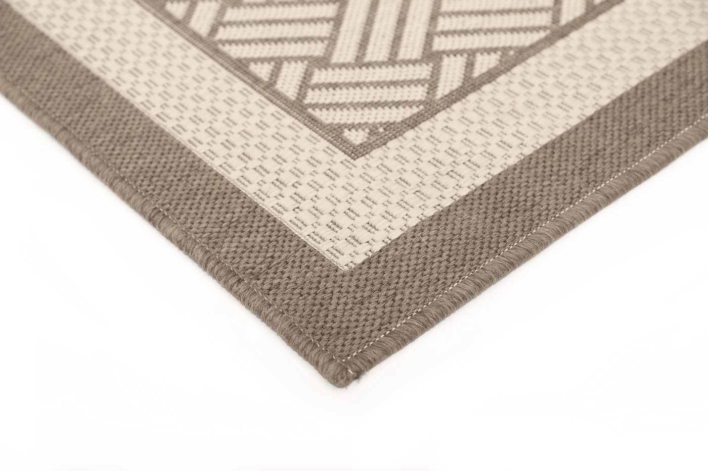 Terrazza Beige Geometric Ikat Bordered Rug - 1828/J84-D — detail 4