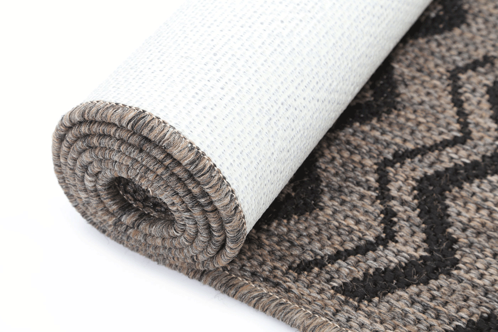 Terrazza Brown Beige and Black Geometric Rug - 5662/J48-E — detail 2