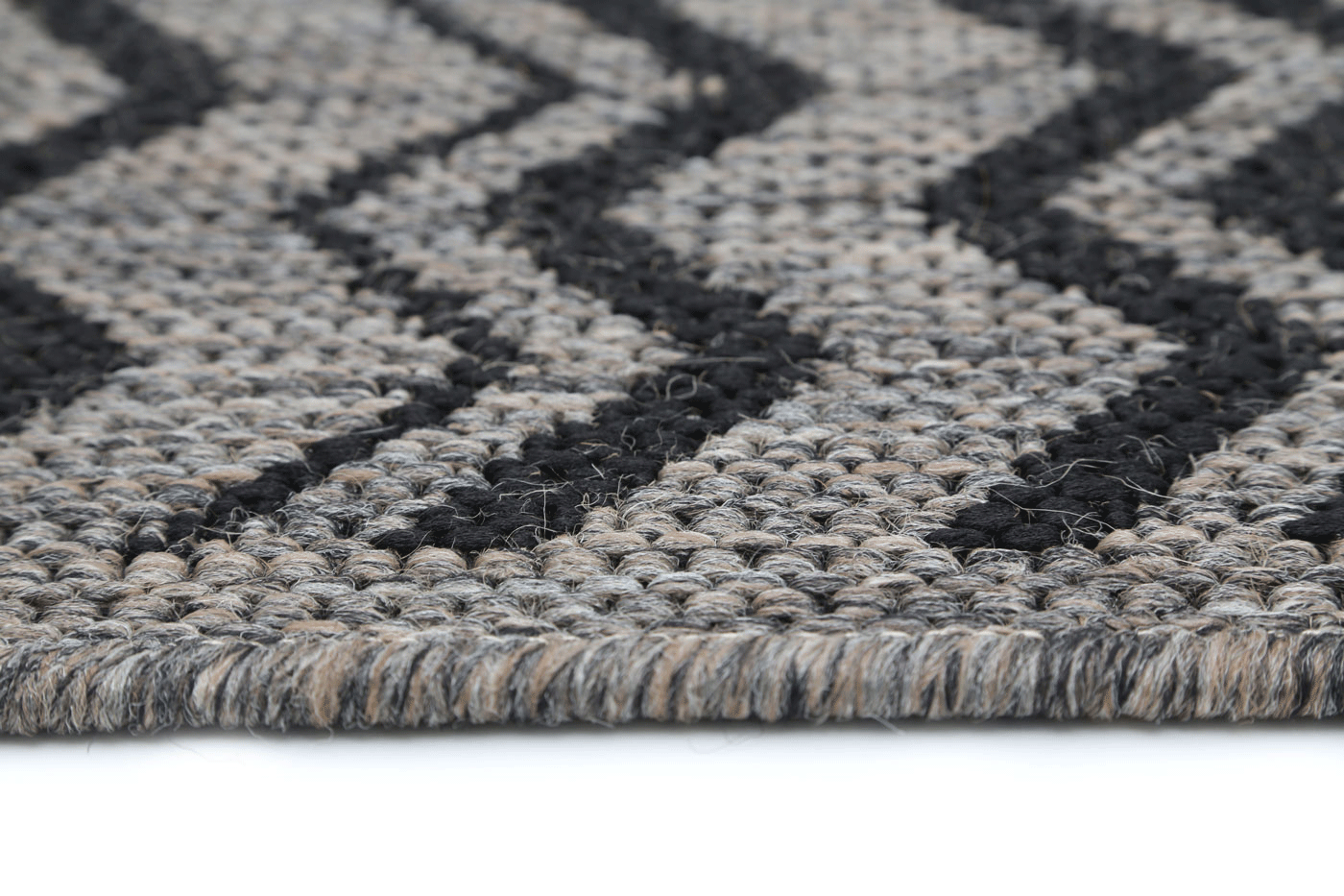 Terrazza Brown Beige and Black Geometric Rug - 5662/J48-E — detail 3