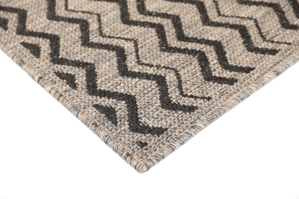 Terrazza Brown Beige and Black Geometric Rug - 5662/J48-E — detail 4