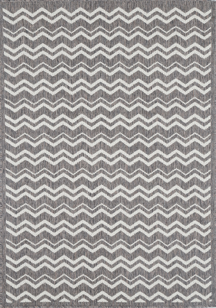 Terrazza Brown Beige and Cream Geometric Rug - 5662/W71-H — room or full rug view