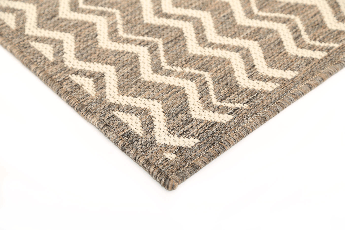 Terrazza Brown Beige and Cream Geometric Rug - 5662/W71-H — detail 2