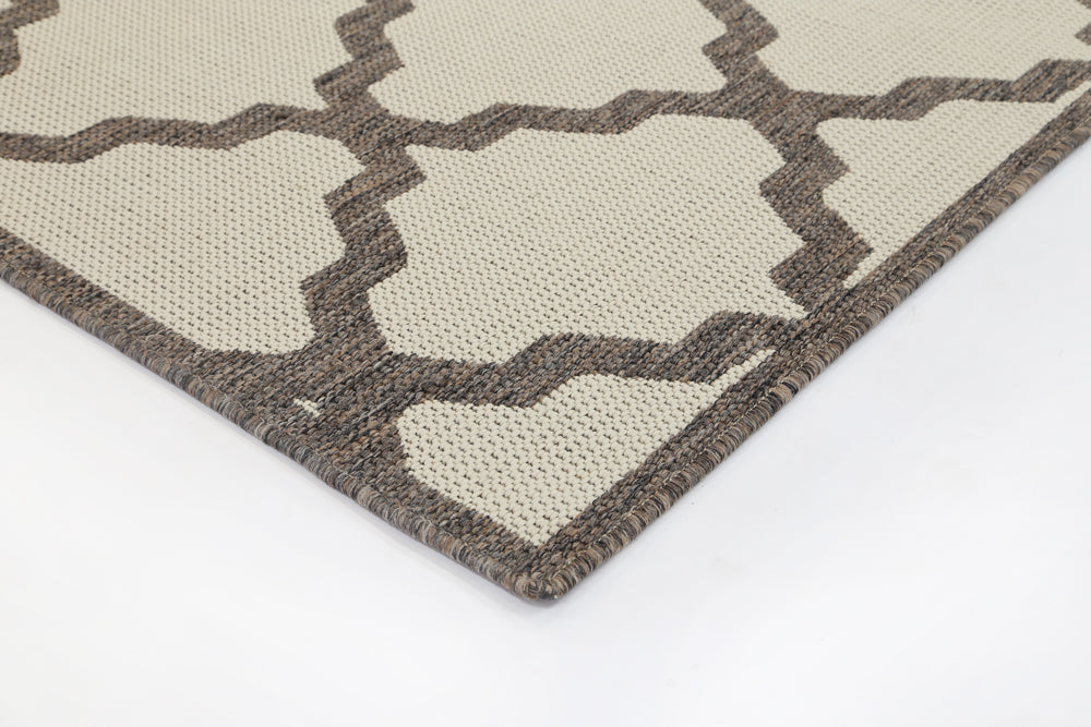 Terrazza Cream and Grey Geometric Rug - 5663/W71-W — detail 2