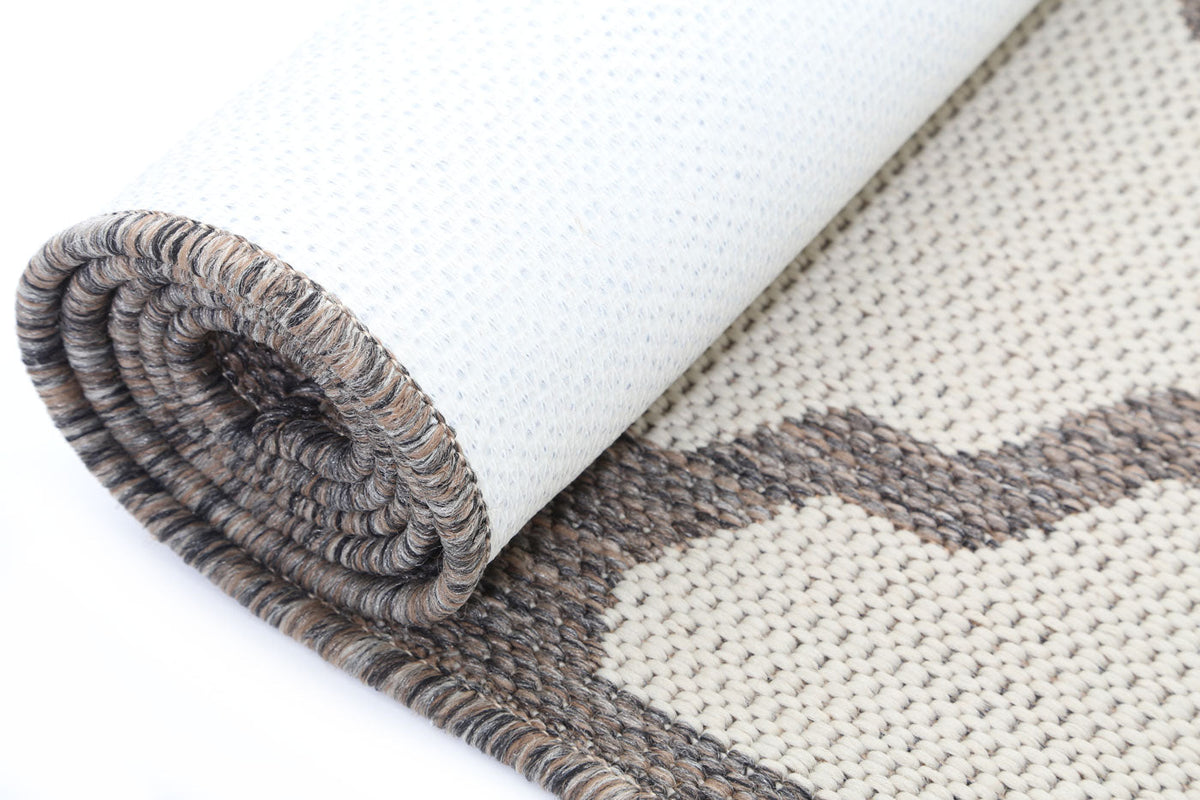Terrazza Cream and Grey Geometric Rug - 5663/W71-W — detail 3