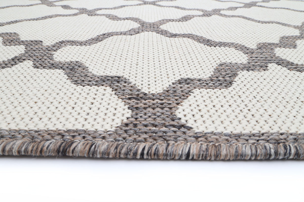 Terrazza Cream and Grey Geometric Rug - 5663/W71-W — detail 4
