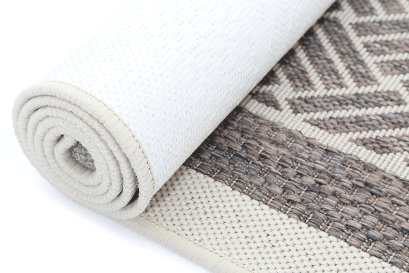 Terrazza Cream Geometric Ikat Bordered Rug - 1828/W71-E — detail 2