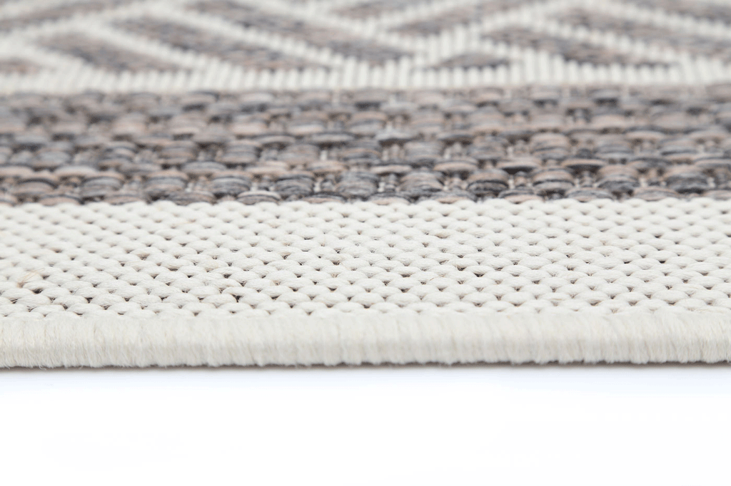 Terrazza Cream Geometric Ikat Bordered Rug - 1828/W71-E — detail 3
