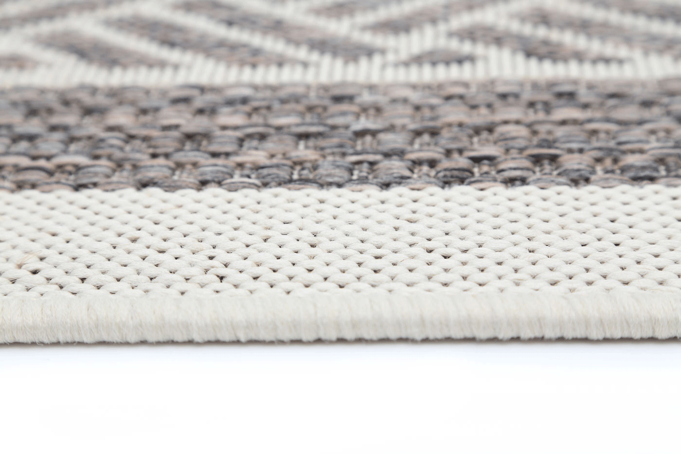 Terrazza Cream Geometric Ikat Bordered Rug - 1828/W71-E — detail 3