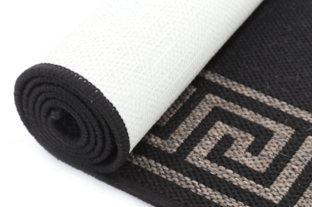 Terrazza Grey Bordered Patterned Rug - 1628/J48-K — detail 2