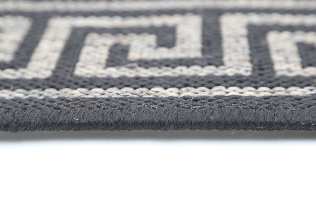 Terrazza Grey Bordered Patterned Rug - 1628/J48-K — detail 3
