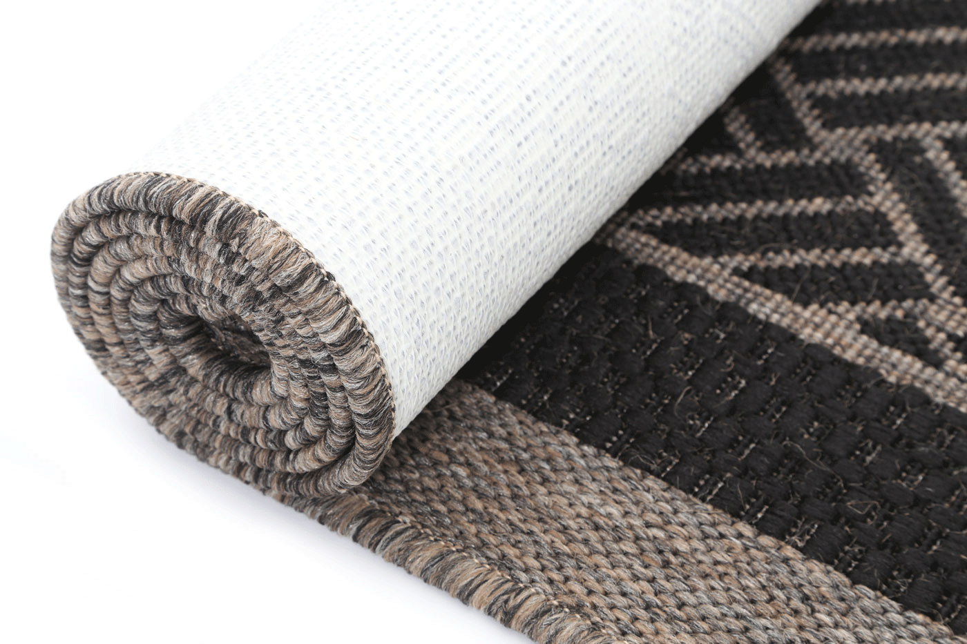 Terrazza Grey Geometric Ikat Bordered Rug - 1828/J48-K — detail 2