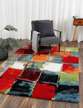 Azure Geometry TIFF03 (20739 112) — room or full rug view