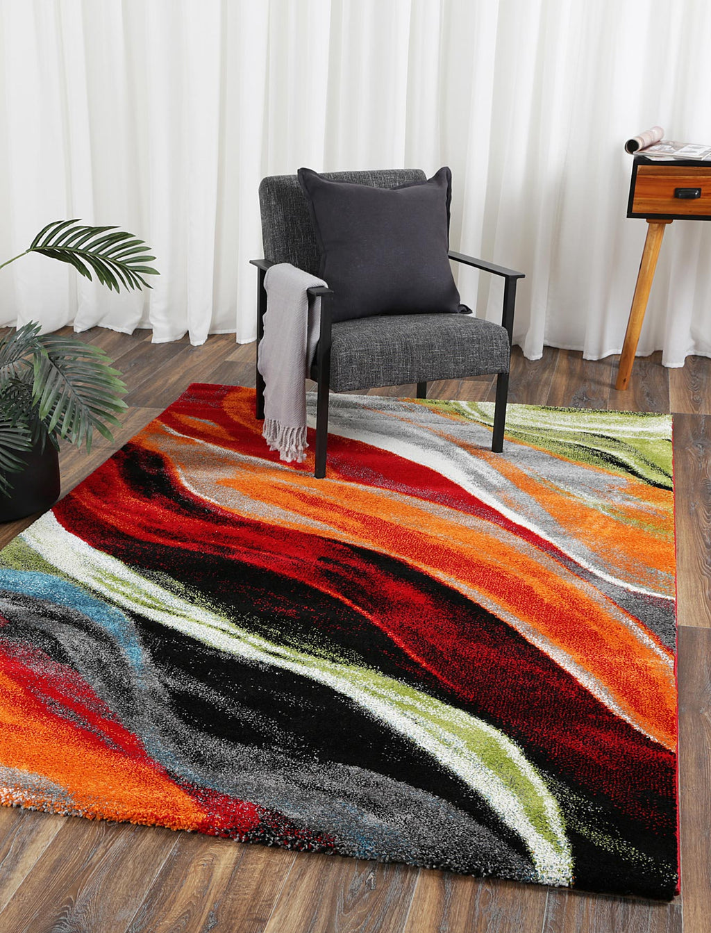 Azure Geometry TIFF05 (20932 112) — room or full rug view