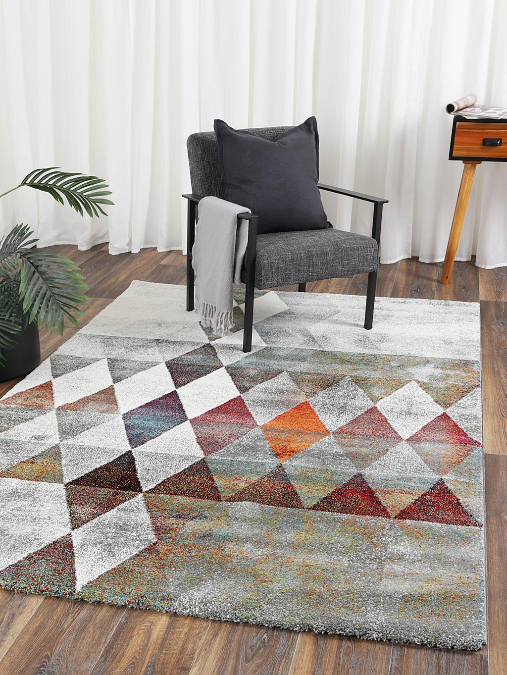 Azure Geometry TIFF07 (21420 112) — room or full rug view