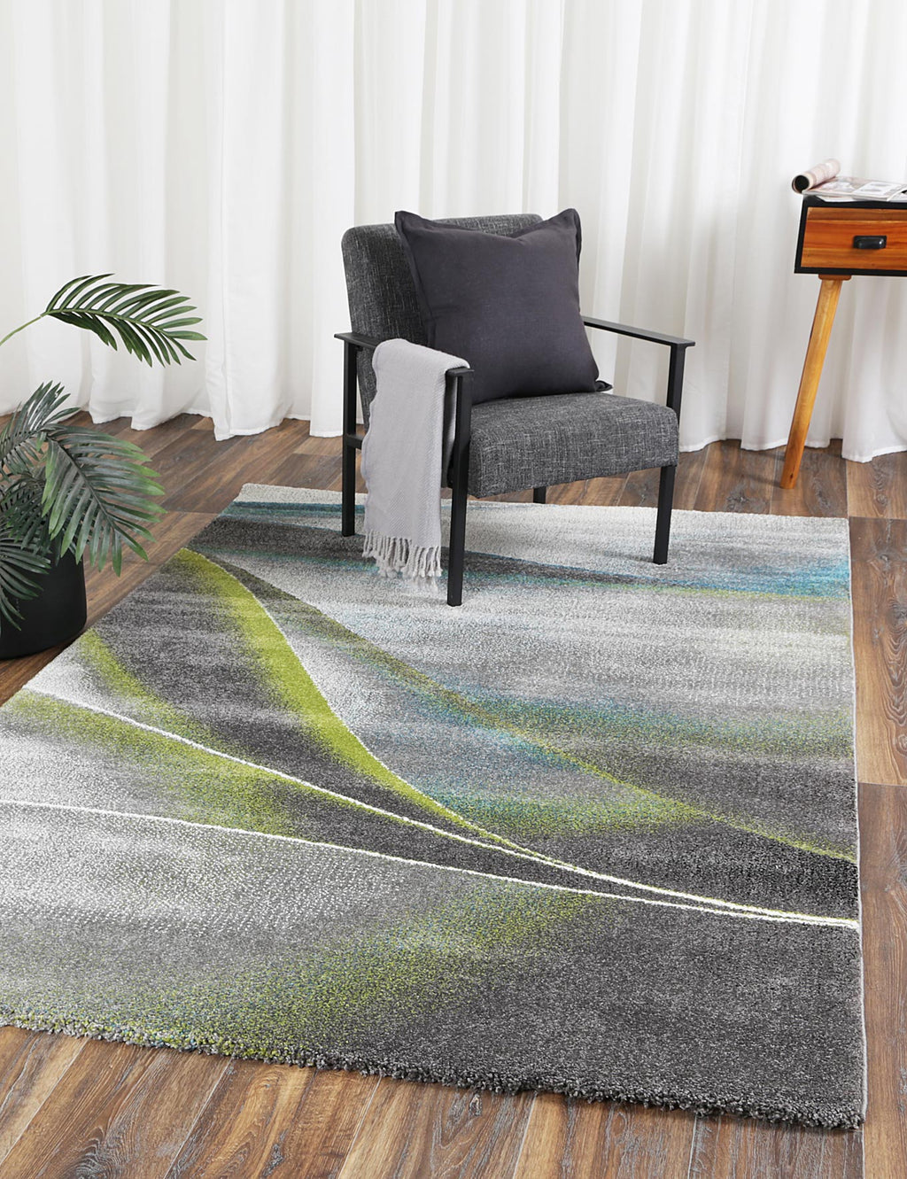 Azure Geometry TIFF12 (22104 195) — room or full rug view