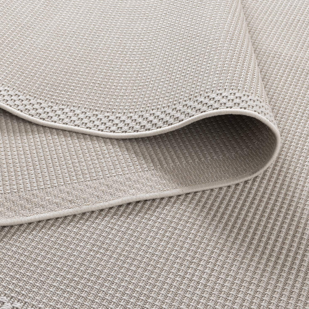 Coastal Living Checkers Border Cream Outdoor Rug - 2CRE — detail 4