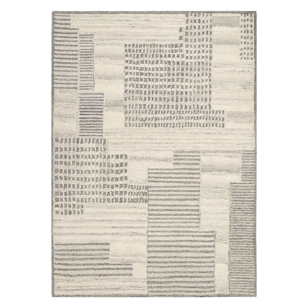 Cassian Prism Grey Cream Wool Rug wool rug – main product image