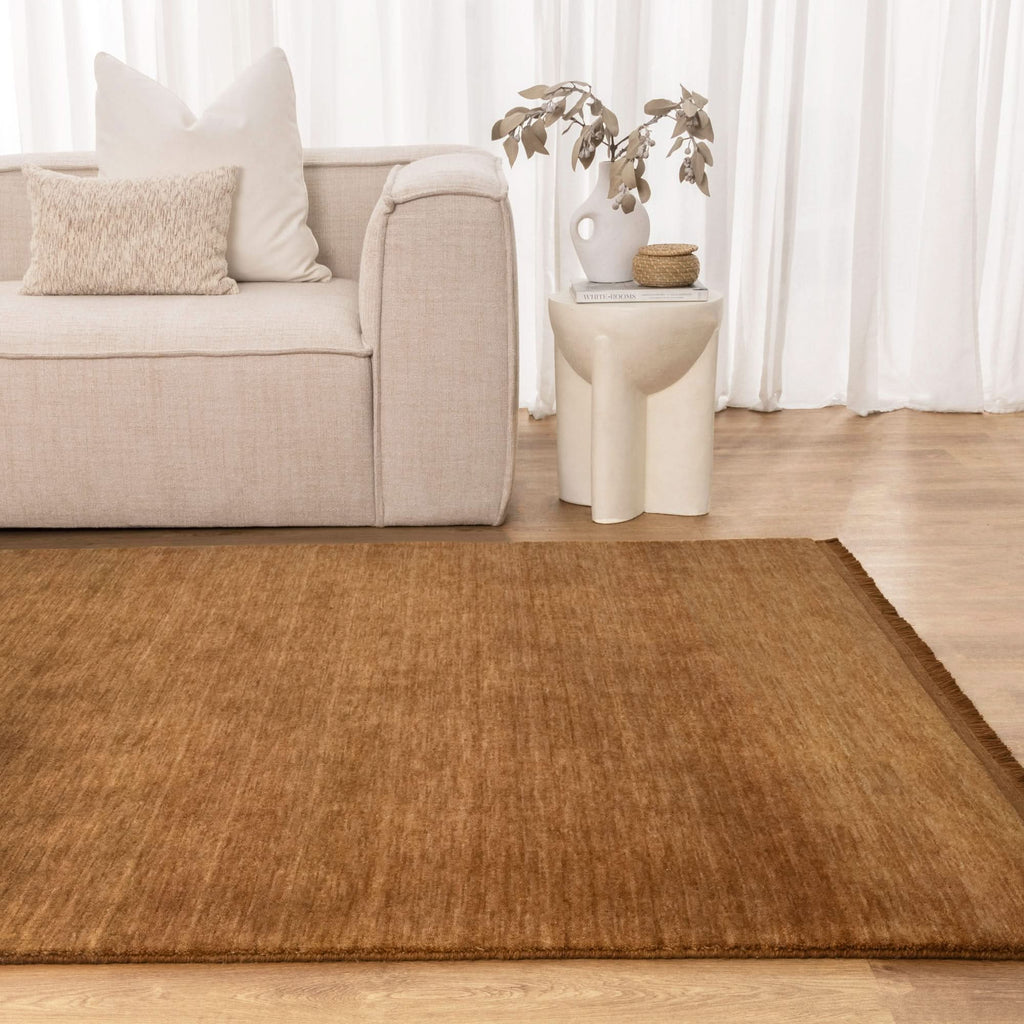 Charleston Hand-Knotted Wool Rug Butterscotch wool rug – product view 4