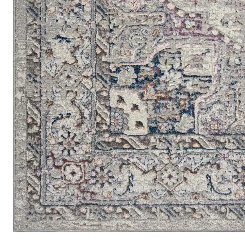 Clare 676 Grey rug corner and multi-textured finish