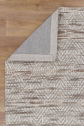 Copacabana Chevron Beige Wool Rug detail 3