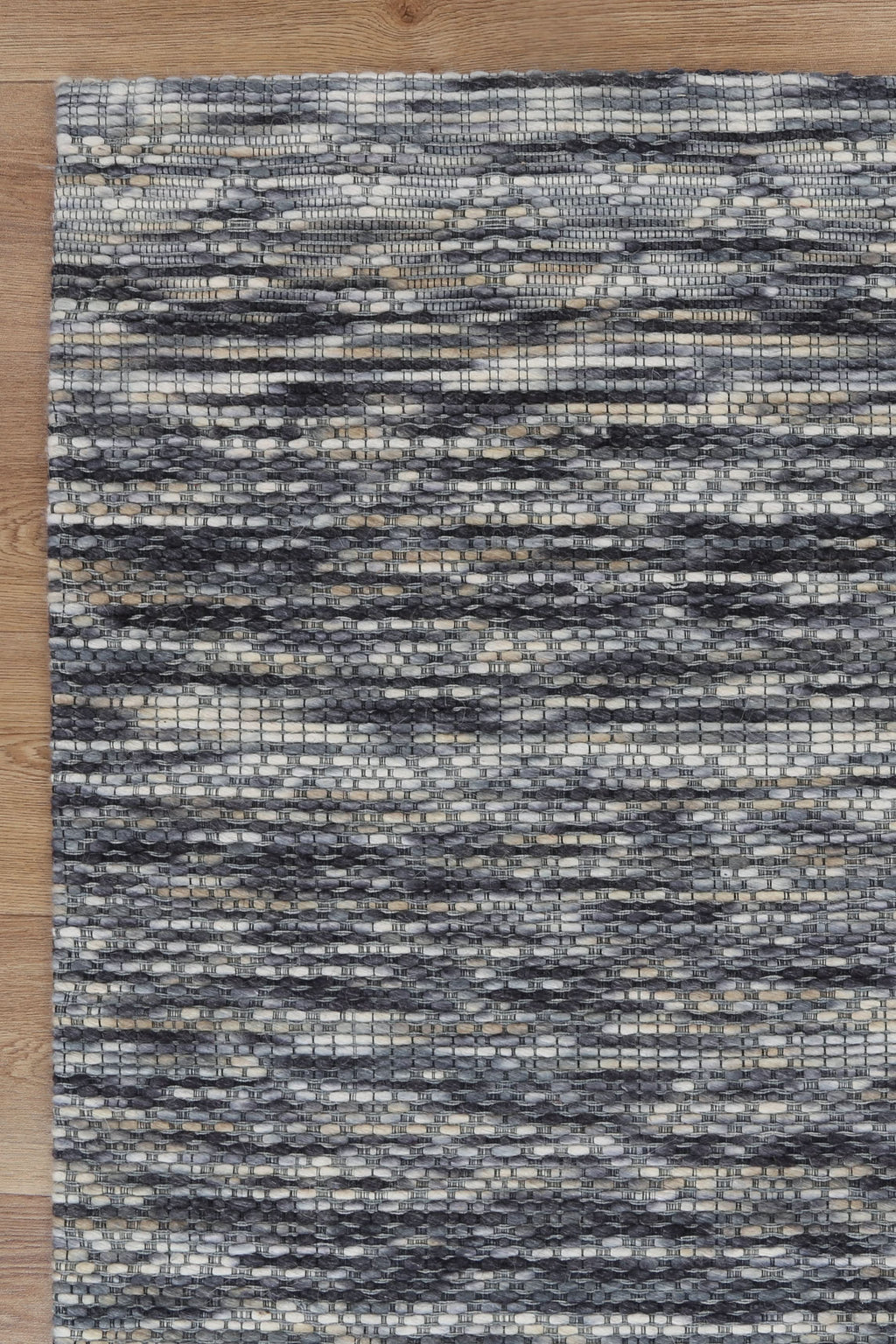 Copacabana Chevron Stone Wool Rug detail 5