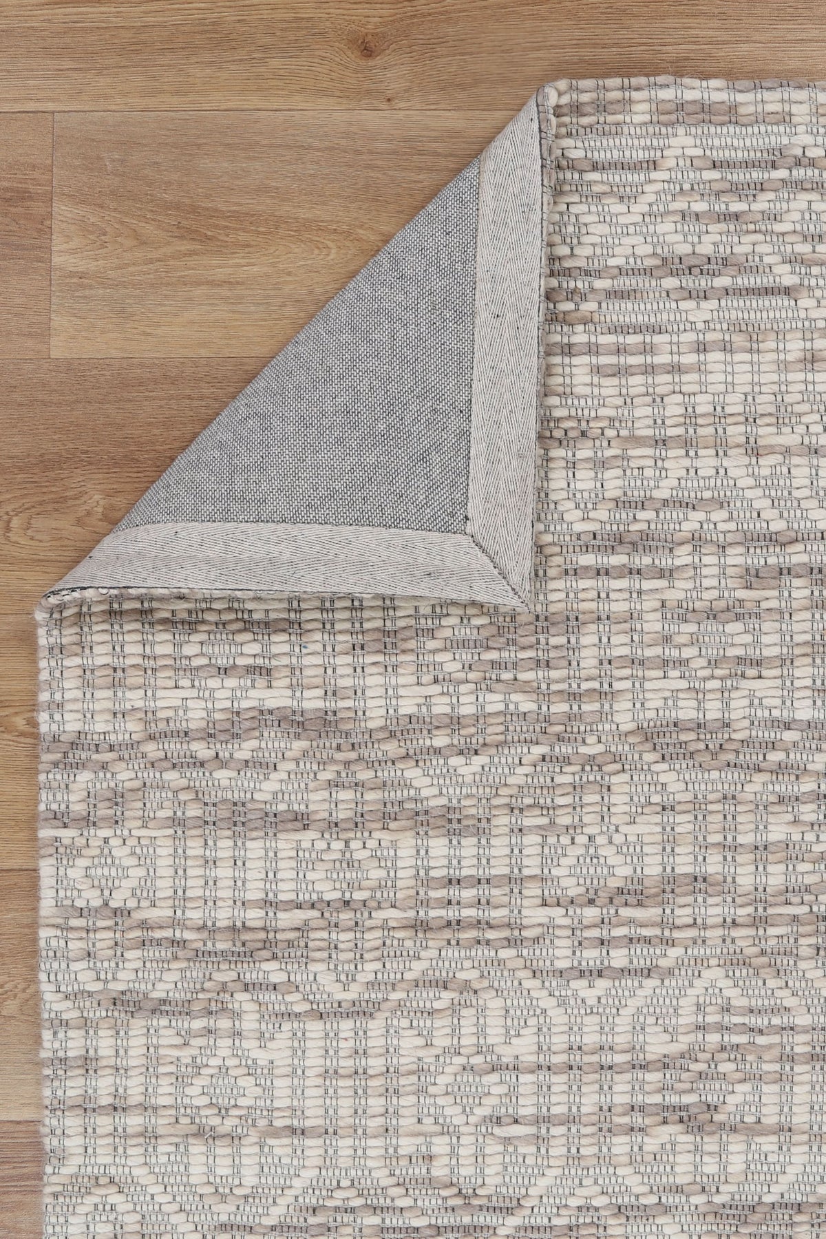 Copacabana Geometric Beige Wool Rug wool rug – product view 4