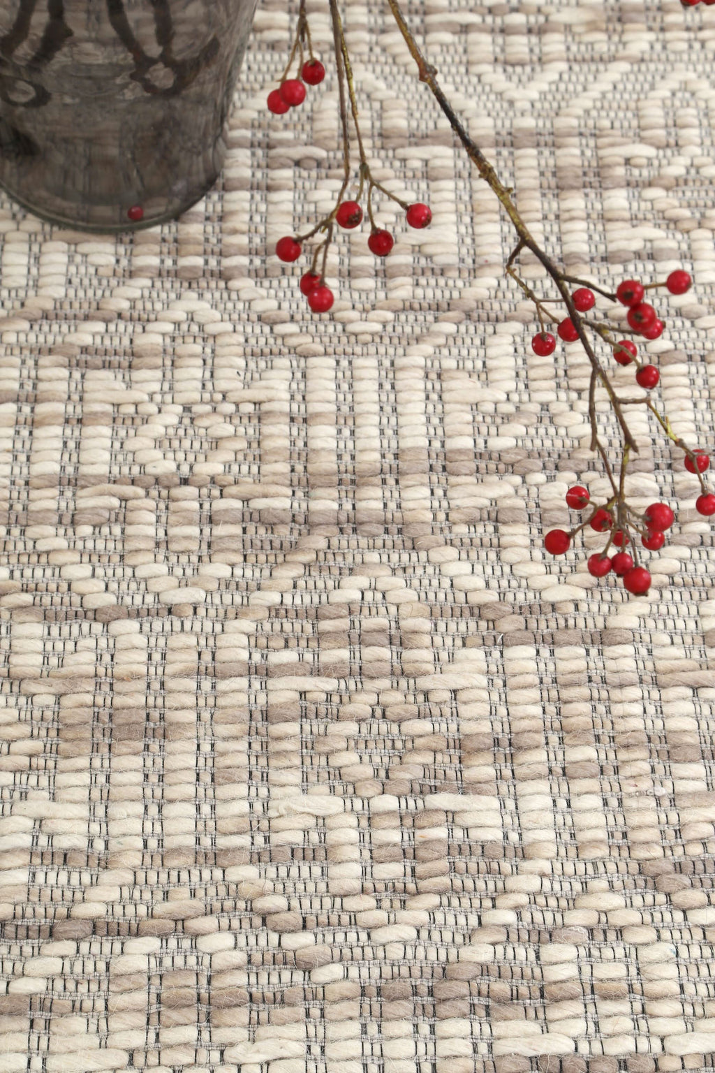 Copacabana Geometric Beige Wool Rug wool rug – product view 5