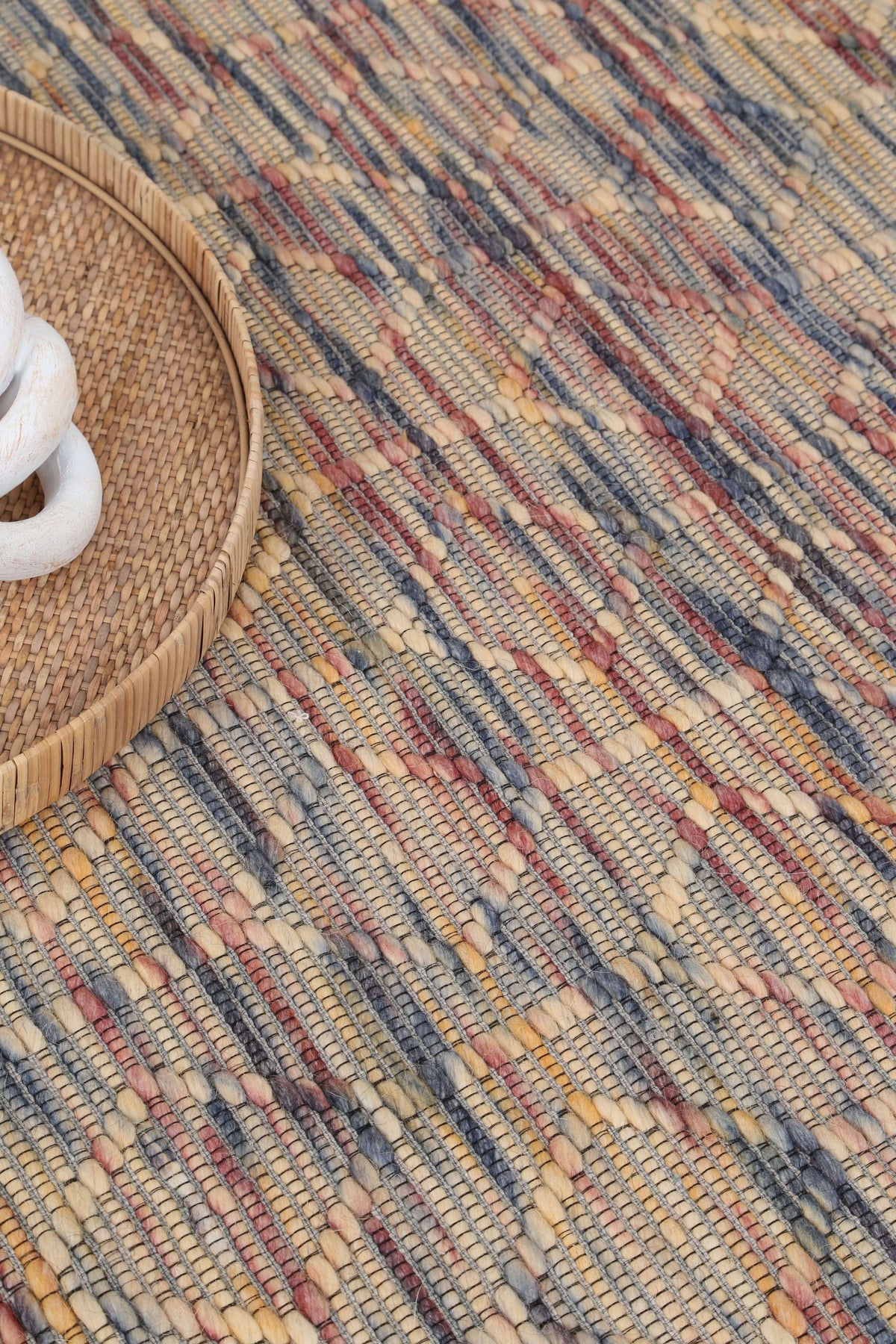 Copacabana Lattice Multi Wool Rug detail 2