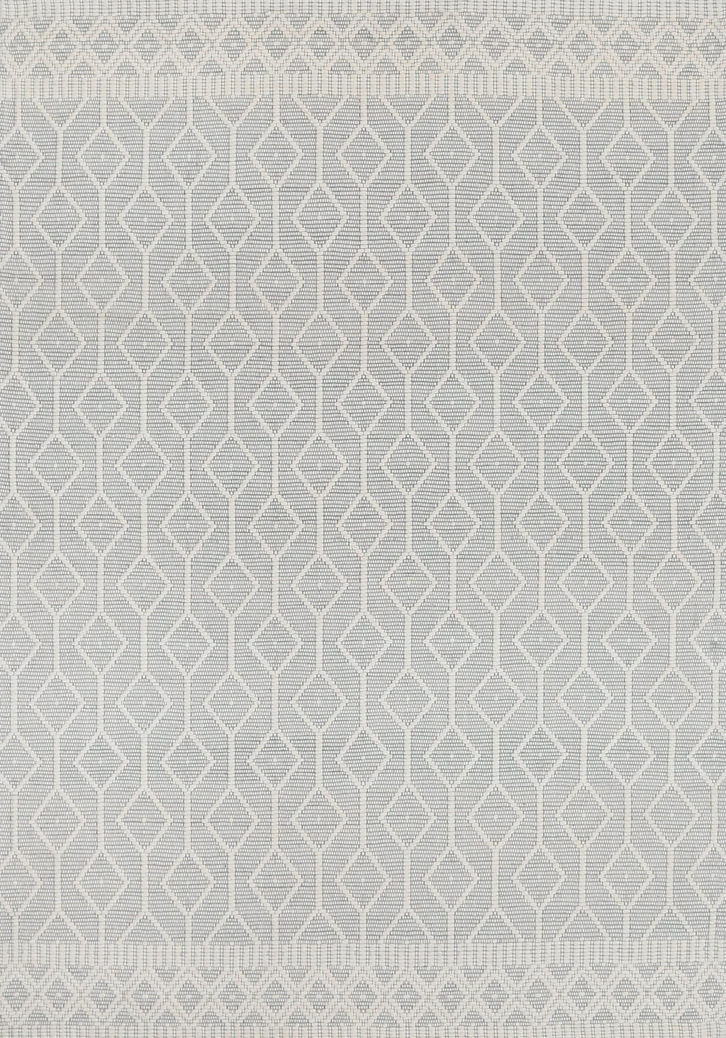 Copacabana Lattice Light Grey Wool Rug