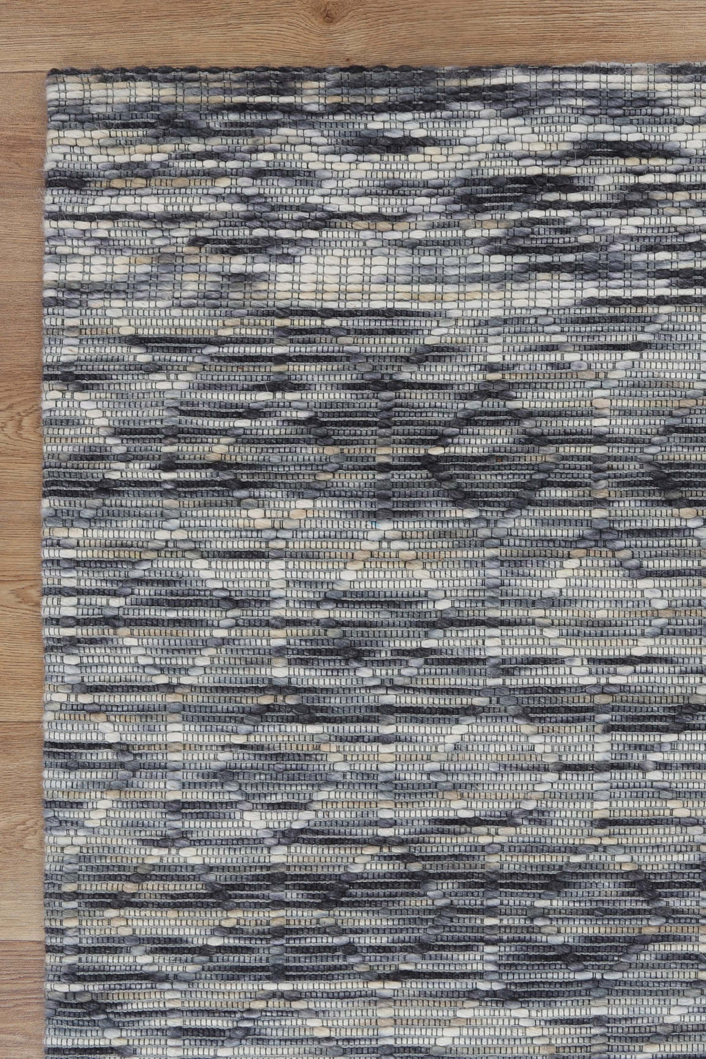 Copacabana Lattice Stone Wool Rug – lifestyle view
