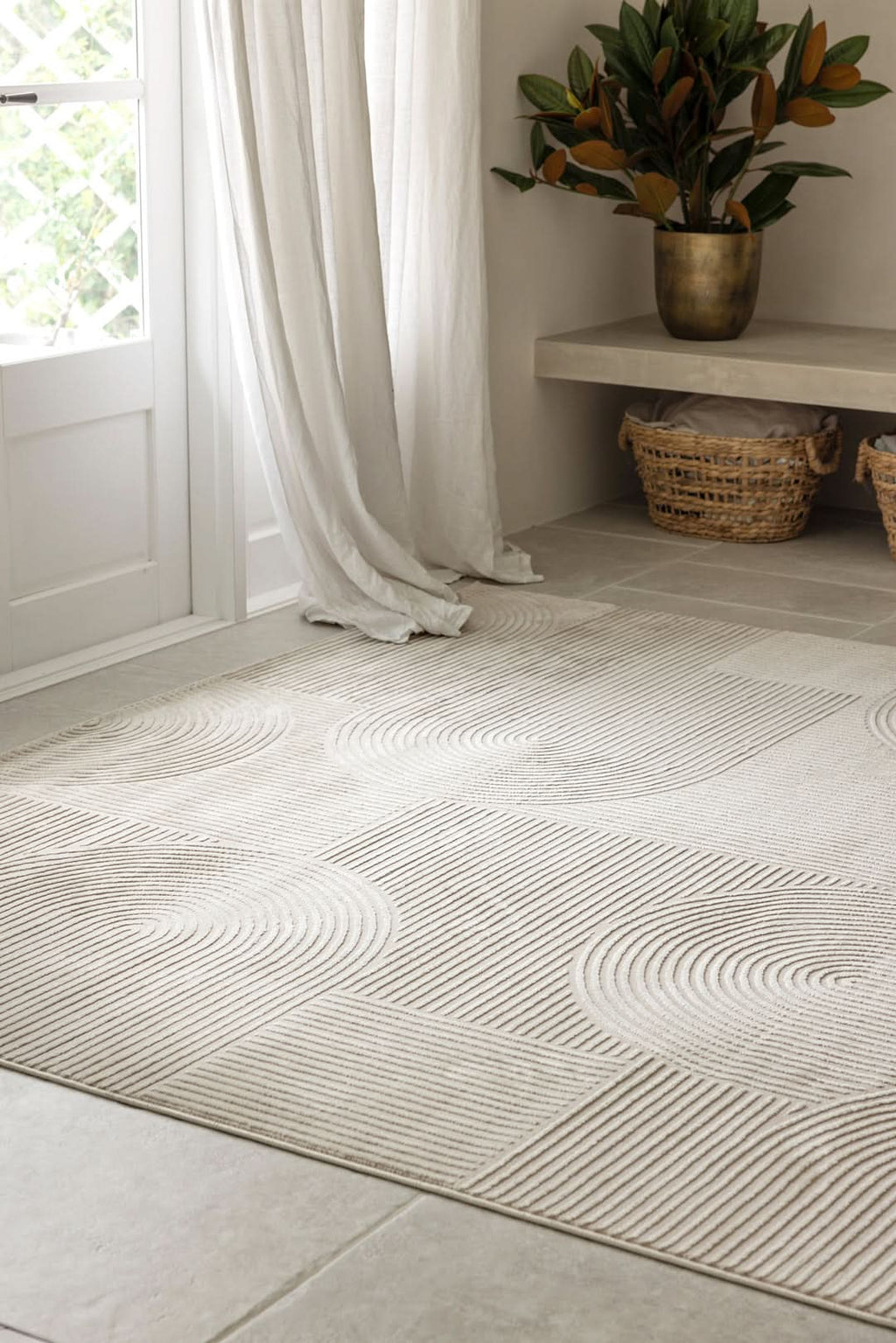 Darren Palmer Raking Linen rug – view 1