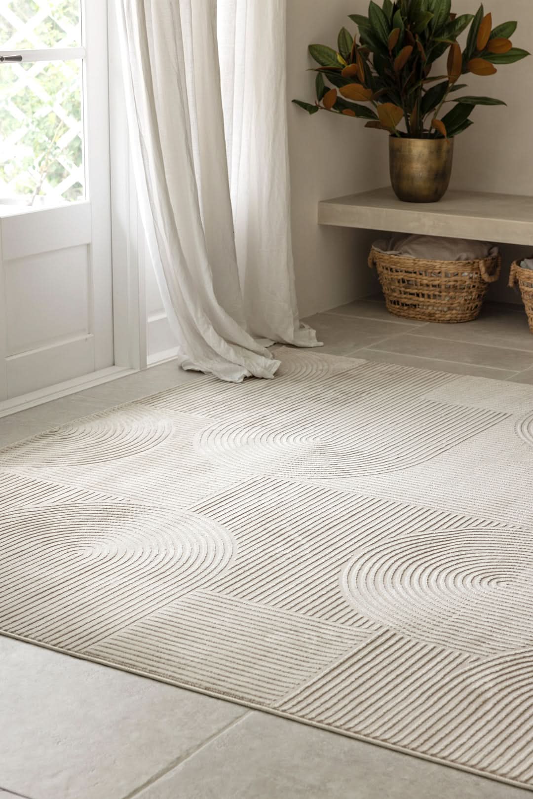 Darren Palmer Raking Linen rug – view 1