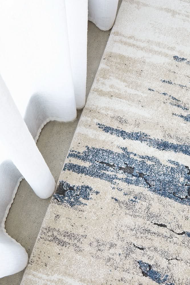 Dune Polar Blue Abstract Rug